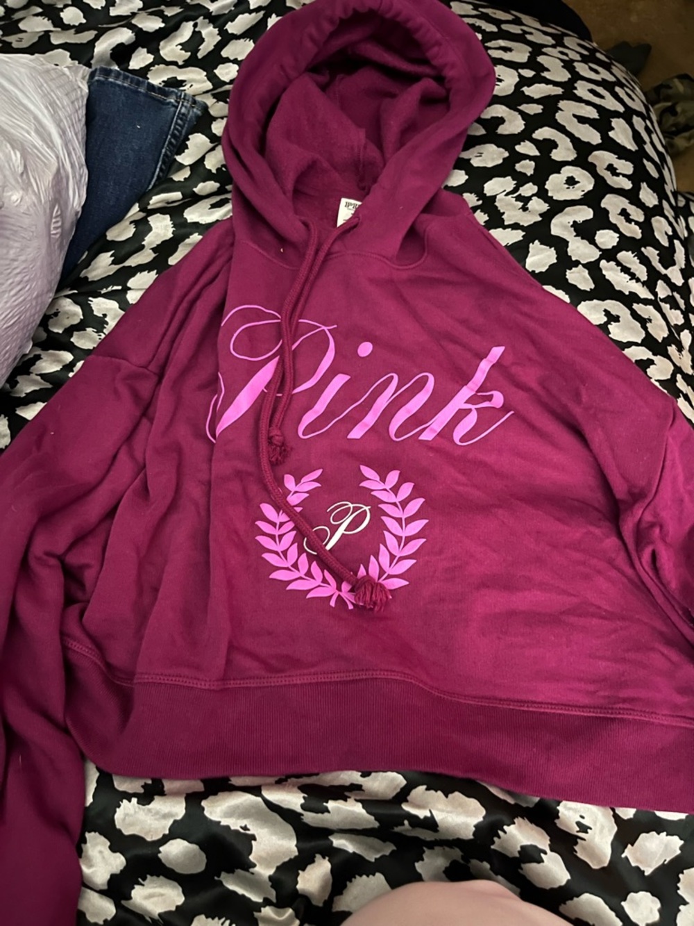 PINK Victoria's Secret Plum Pullover Hoodie